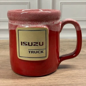 Taza de café Isuzu Truck cerámica roja Deneen hecha a mano EE. UU. 16 OZ - Imagen 1 de 7