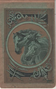 Vintage 3 blaue Pferde Grundschultafel 27 Seiten ohne Markierungen antik sehr guter Zustand - Bild 1 von 2