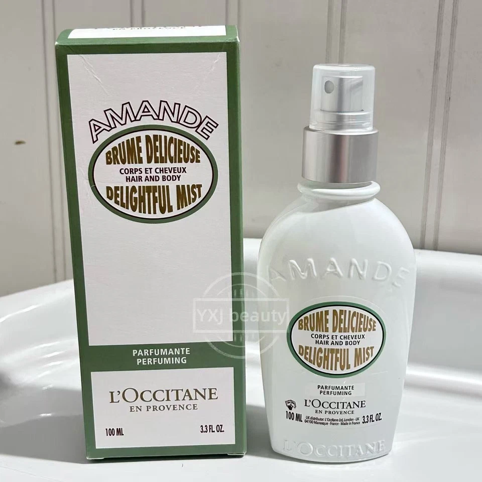 Nuevo vaporizador de fragancia corporal y cabello L'Occitane Amande tamaño completo 100 ml/3,3 oz ~ auténtico Foto 1 de 3