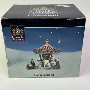 Carole Towne Collection Christmas Carousel Ceramic Figurine NIB - Picture 1 of 6