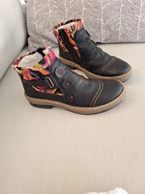 Botín Rieker para mujer multicolor imitación cuero marrón talla 6,5  Foto 1 de 4