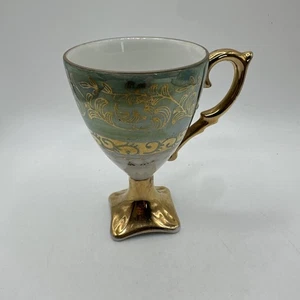 Royal Sealy Demitasse Teetasse mit Goldgriff & Sockel WUNDERSCHÖN - Bild 1 von 7