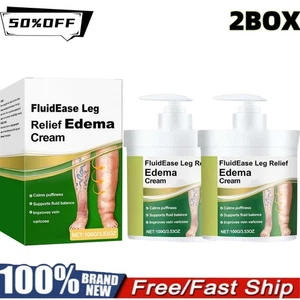 Crema antihinchazón para terapia de piernas edema crema para piernas reducir la hinchazón de las piernas 2 cajas - Imagen 1 de 16