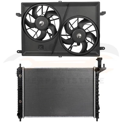 For 2009-2017 Chevrolet Traverse 2 Pcs Front Engine Radiator & Cooling Fan Kit - Image 1 of 4