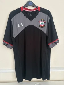 Men’s Southampton FC Football Training Shirt Under Armour Black Grey Size XL - Picture 1 of 9