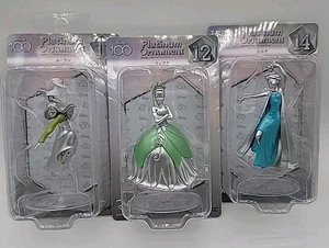 Disney 100th Anniversary Platinum Ornament Figur Elsa Mulan Tiana Japan Lot  - Bild 1 von 6