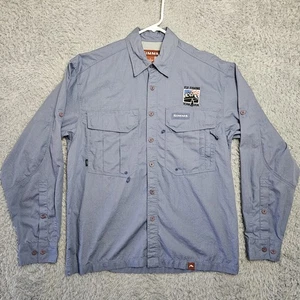 Simms 3xDry Fishing Shirt Small Vented Cotton Lightweight Team USA Fly Fishing - Picture 1 of 15