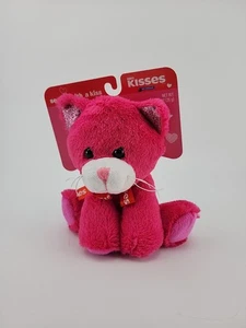 Galerie Hershey Baci Gatto Gattino Rosa Peluche 7 pollici - Foto 1 di 5