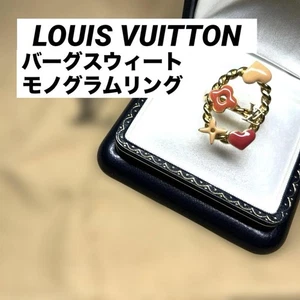 LOUIS VUITTON Ring M65610 Bague Sweet Monogram Gold Tone Japan Size 11 US 5.75 - Picture 1 of 13