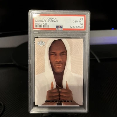 1997 Upper Deck Michael Jordan #1 Rare Air Tribute PSA 10 Gem Mint Low Pop HOF - Image 1 of 2