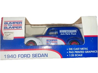 Paraurti A 1940 Ford Sedan Die Cast Metallo Moneta Banca 1:25 Scala Stock #6752 - Immagine 1 di 4