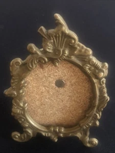Brass Decorative Victorian Style Ornate Freestanding Miniature Picture Frame 4” - Picture 1 of 5