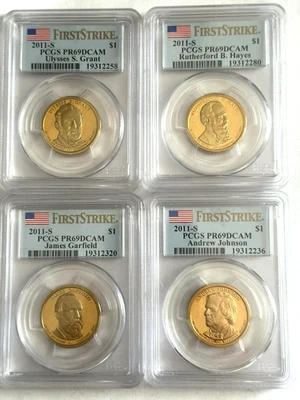 2011 S Presidential Dollar Set. PCGS PR69 DCAM First Strike. - Image 1 of 2