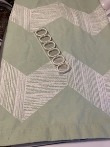 Duschvorhang Chevron Print Aqua Farbe mit Haken, Bad Dekor - Bild 1 von 4