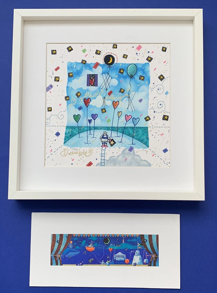 SERIGRAFIA ANDREA AGOSTINI 25x25 DICEMBRE  “LO SPETTACOLO DELLA GIOIA” + STAMPA - Immagine 1 di 1