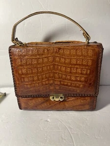 Vintage Alligator Box Purse Mod GoGo (issues see photo) USA - Picture 1 of 16