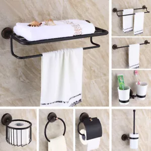 Oil Rubbed Bronze Wall Mount Bathroom Hardware Set Bath Accessories Towel Bar - Picture 1 of 61