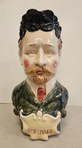 Vintage 1910 FRANCISCO FERRER Spain Radical Anarchist Majolica Toby Jug RARE - Picture 1 of 7