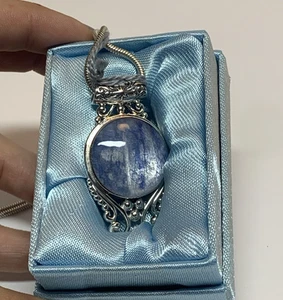STARBORN CREATIONS 925 Sterling Silver & Blue Faceted Kyanite Pendant NWT - Photo 1/10
