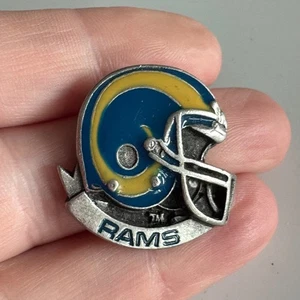 Vintage Pewter NFL Los Angeles Rams Football Helmet Lapel Pin League - Picture 1 of 4