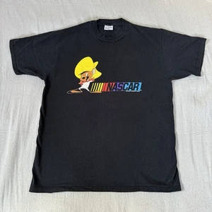 Vintage 1994 NASCAR Speedy Gonzales T Shirt Men XL Black ARRIBA ANDALE funny car - Picture 1 of 12