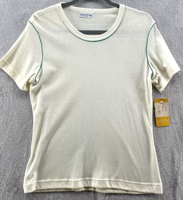 Camisa De Colección Cordon of Philadelphia Para Mujer Grande Pipeada Manga Corta Marfil Años 80 SS Foto 1 de 4