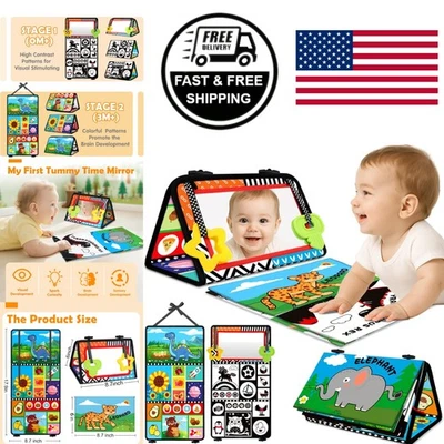 Alfombra de juego para bebé con patrones de alto contraste para exploración sensorial de 0 a 6 Foto 1 de 4