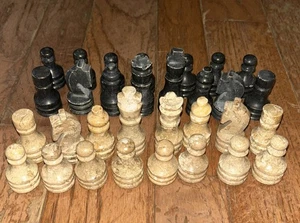 VTG Marble & Onyx Chess Replacement Figures Pieces Read - Picture 1 of 7