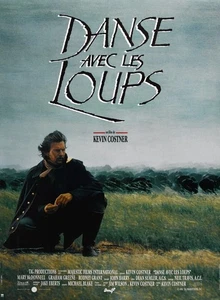 DANSE AVEC LES LOUPS, KEVIN COSTNER REPRO affiche cinéma VINTAGE (60X80CM), HQ - Photo 1/1