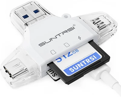 Lector de tarjetas SD/Micro SD para iPhone/Ipad/Android/Mac/Computadora/Cámara, memoria portátil Foto 1 de 4