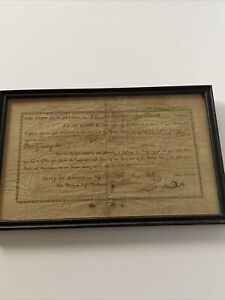 1812 Maryland Military Discharge Antique 19th Century Americana Document Old