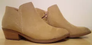 NUEVO CON ETIQUETAS Time & Tru Mujer Camel Imitación Gamuza Núcleo Botines Tallas 6, 7.5, 8 y 10 - Imagen 1 de 9