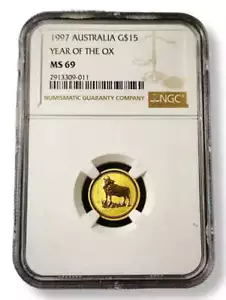 1997 Gold Year of Ox Coin - MS69 Australia | Rare Collectible - Picture 1 of 4