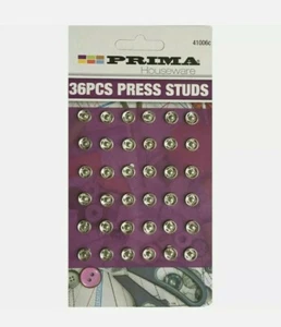 36 PC SNAP FASTENINGS PRESS STUDS DUVET POPPERS SEW CLOTHING BUTTON FREE P&P NEW - Picture 1 of 2