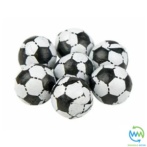 BLACK and WHITE Milk Chocolate FOOTBALLS FOILED Party Bag BALL Foil WORLD CUP UK