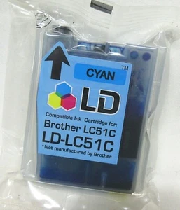SEALED NEW CYAN INK CARTRIDGE BROTHER LC51C - Picture 1 of 2
