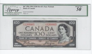 1954  BOC BC-35b  $100 Bea/Coy SN: A/J 2269905 LEGACY 50 Devil's Face See Desc.  - Bild 1 von 2