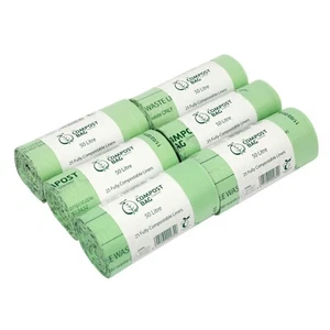 150 x 50L Compost Bag Compostable Bin Bags/Swing Bin Liners - 50L Bags - EN13432 - Picture 1 of 5