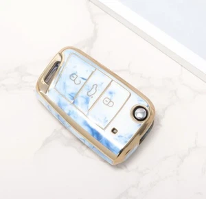 Funda llave para VW Golf 7 Passat B8 Touran Polo Sharan mármol - Imagen 1 de 1