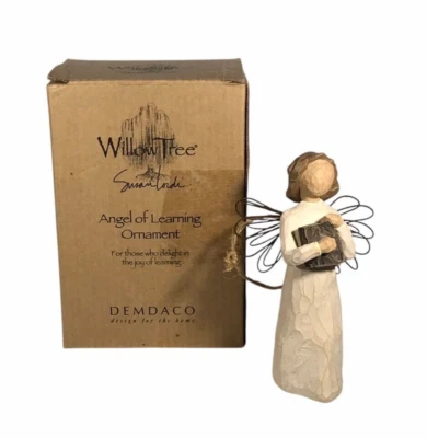 Árbol de sauce ángel del aprendizaje adorno de Navidad 2,5" x 4" Susan Lordi Demdaco Foto 1 de 4