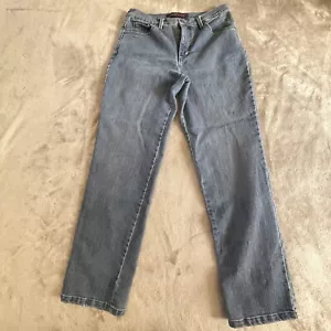 Jeans Gloria Vanderbilt Amanda Missy taglia 6 corto blu denim elasticizzato jeans dritto - Foto 1 di 6