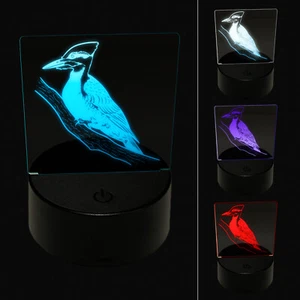 Pileated Woodpecker Bird on Branch 3D Illusion LED Night Light Sign Lamp - Picture 1 of 6
