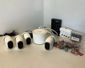 Netgear ARLO Security System Cameras VMC3030 VMB3500 Base Station w/ Chargers - Picture 1 of 8
