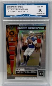 2023 Panini Optic Anthony Richardson Chain Reaction Prizm Rookie Gem Mint 10! - Picture 1 of 2