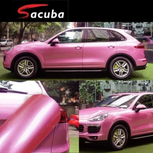 1.52M x 20M Metallic Gloss CANDY PINK Car Vinyl Wrap Bubble Free Decal Sticker - Bild 1 von 4