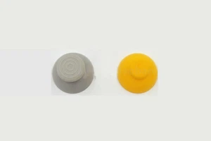 Gray & Yellow Analog Thumbsticks Caps For Nintendo Gamecube NGC Controller - Picture 1 of 3