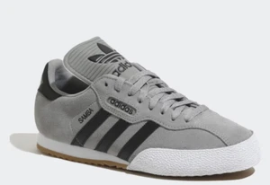 adidas Originals Samba Super Men's Trainers Grey/Black (UK 7-12) Brand New - Picture 1 of 9