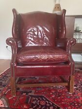 Wingback Leather Arm Chair by Century Hickory N.C.