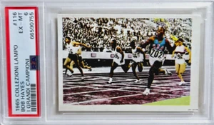 1965 Lampo I Grandi Campioni #116 Bob Hayes Rookie Card RC PSA 6 POP 2 Cowboys - Picture 1 of 2