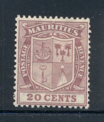 MAURICIO 178 SG221 MH 1926 20c vio Brazos Wmk Multi Script CA CV $10 Foto 1 de 2